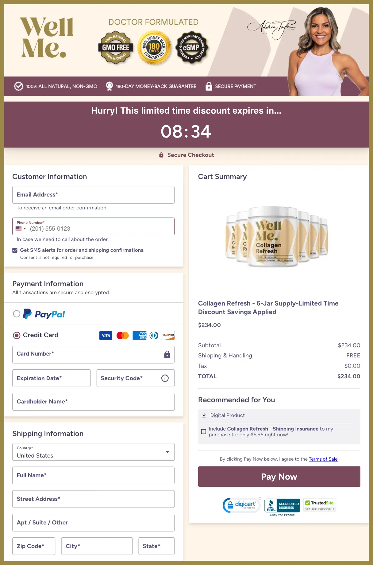 Collagen Refresh Official Website Secure Order Page